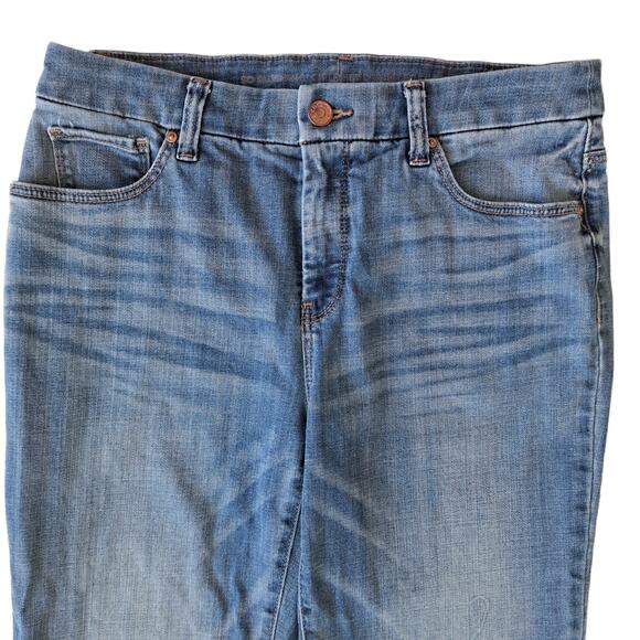 CHICOS SO Slimming Girlfriend Crop Embroidered Pompom Jeans Size .5 / 6 - Picture 6 of 7